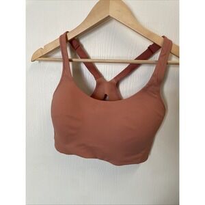 Lululemon All Powered Up Bra *Medium Support Size 34 DD Peach/soft Pink Yoga Run